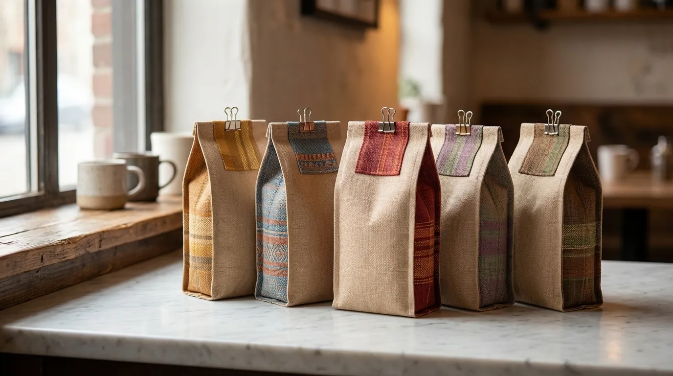 Kawy single origin z pięciu krajów — Brazylia, Etiopia, Kolumbia, Gwatemala, Uganda