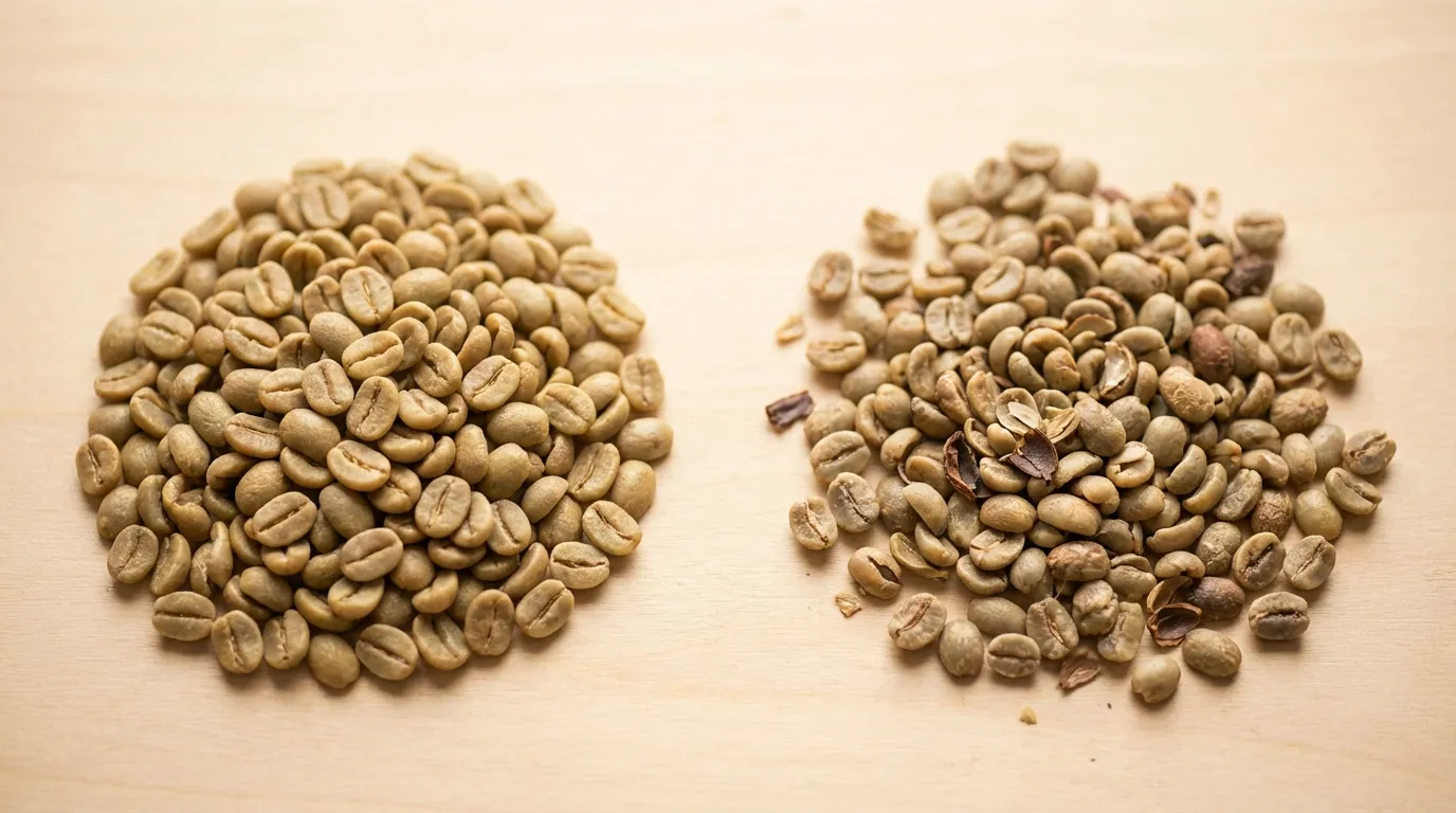 Ziarna specialty vs komercyjne — wizualne różnice